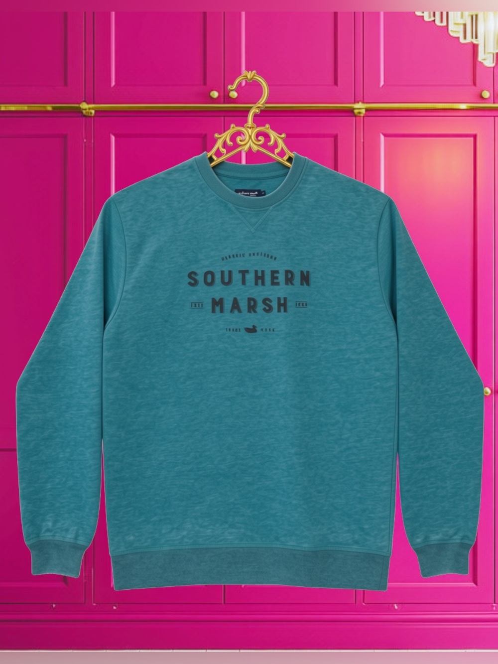 Southern Marsh Seawash Gameday Sweatshirt Vintage Crew Size Medium